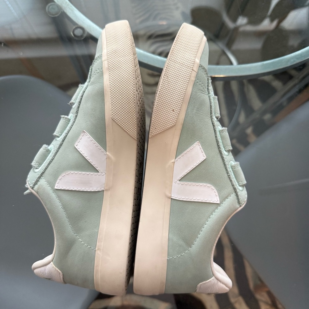 Veja Casual Velcro Sneakers in Sage Green - Picture 8 of 9